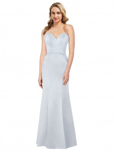 Old Hollywood-Inspired Strapless Formal Satin Bridesmaid Dress / Prom Dress Bristol