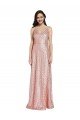 High Neck Low Back Sparkling Formal Sequin Bridesmaid Dress / Prom Dress Bristol