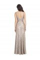 V-Neck Fully Sequin Formal Bridesmaid Dress / Prom Dress with V-Back and Front Slit Bristol
