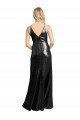 Full Length A-Line Formal Sequin Bridesmaid Dress / Prom Dress with Spaghetti Straps V-Neckline Bristol