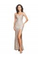 Ruched Back Mermaid Formal Sparkling Sequin Bridesmaid Dress / Prom Dress with Beaded Spaghetti Straps Bristol