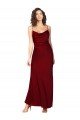Cowl Neck Low Back Formal Silky Satin Bridesmaid Dress / Prom Dress with Thin Back Straps Bristol