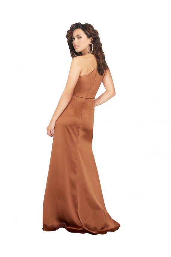 One Shoulder Formal Silky Satin Bridesmaid Dress / Prom Dress Bristol