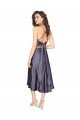 Midi Cocktail Length Silky Satin Bridesmaid Dress / Prom Dress with Open Tied Back Bristol