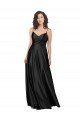 Full Length V-Neckline Formal Silky Satin Bridesmaid Dress / Prom Dress with Full Skirt Bristol