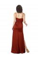 Floor-Length Formal Silky Satin Bridesmaid Dress / Prom Dress with Skirt Slit Bristol