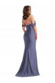 Off the Shoulder Corset Formal Silky Satin Mermaid Bridesmaid Dress / Prom Dress with Side Slit Bristol