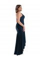 Pleated Wrap Ruffled High Low Formal Silky Satin Bridesmaid Dress / Prom Dress Bristol