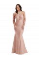 Criss Cross Halter Open Back Formal Silky Satin Mermaid Bridesmaid Dress / Prom Dress Bristol