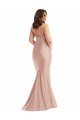 Criss Cross Halter Open Back Formal Silky Satin Mermaid Bridesmaid Dress / Prom Dress Bristol