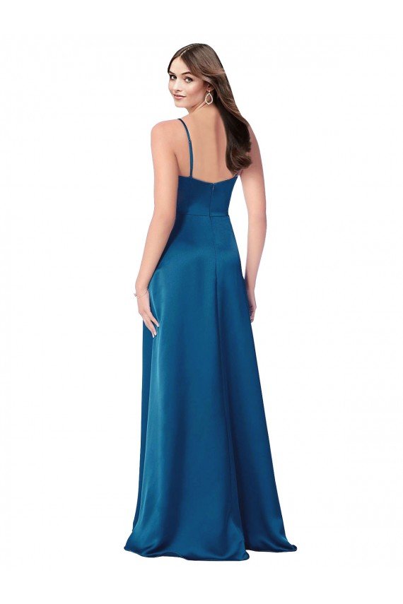 Cowl Neck Salky Satin Bridesmaid Dress / Prom Dress Bristol