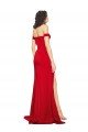 Off the Shoulder Sweetheart Bustier Style Formal Silky Satin Bridesmaid Dress / Prom Dress with Side Split Bristol