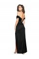 Fitted Sweetheart Neckline Formal Silky Satin Bridesmaid Dress / Prom Dress with Off the Shoulder Sleeves and High Slit Bristol