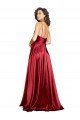 Cowl Neckline Long Formal Silky Satin Bridesmaid Dress / Prom Dress with Spaghetti Straps Bristol