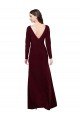 Long Sleeves Spandex Bridesmaid Gown with Front Slit Bristol