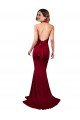 Halter Mermaid Plunge V-Neckline Open Back Bow Tie Formal Spandex Bridesmaid Dress / Prom Dress Bristol