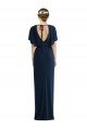 Open Back Short Sleeves Draped Tulip Skirt Maxi Spandex Bridesmaid Dress / Prom Dress Bristol