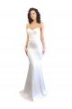 Sweetheart Strapless High Neck Long Formal Crepe Bridesmaid Dress / Prom Dress Bristol