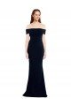 Off the Shoulder Fitted Formal Crepe Bridesmaid Dress / Prom Dress with Back Cut Out Bristol