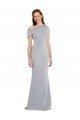 Off the Shoulder Asymmetrical Mermaid Formal Crepe Bridesmaid Dress / Prom Dress Bristol
