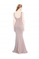 Sleeveless Scoop Neck Fully Lined Formal Crepe Bridesmaid Dress / Prom Dress Bristol