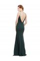 Deep V-Neck and Back Long Formal Crepe Bridesmaid Dress / Prom Dress Bristol