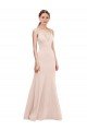Deep V-Neck and Back Long Formal Crepe Bridesmaid Dress / Prom Dress Bristol