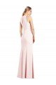V-Neck Keyhole Back Crepe Trumpet Bridesmaid Dress / Prom Dress Bristol