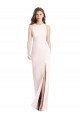 Diamond Cutout Back Trumpet Bridesmaid Dress / Prom Dress with Front Slit Bristol