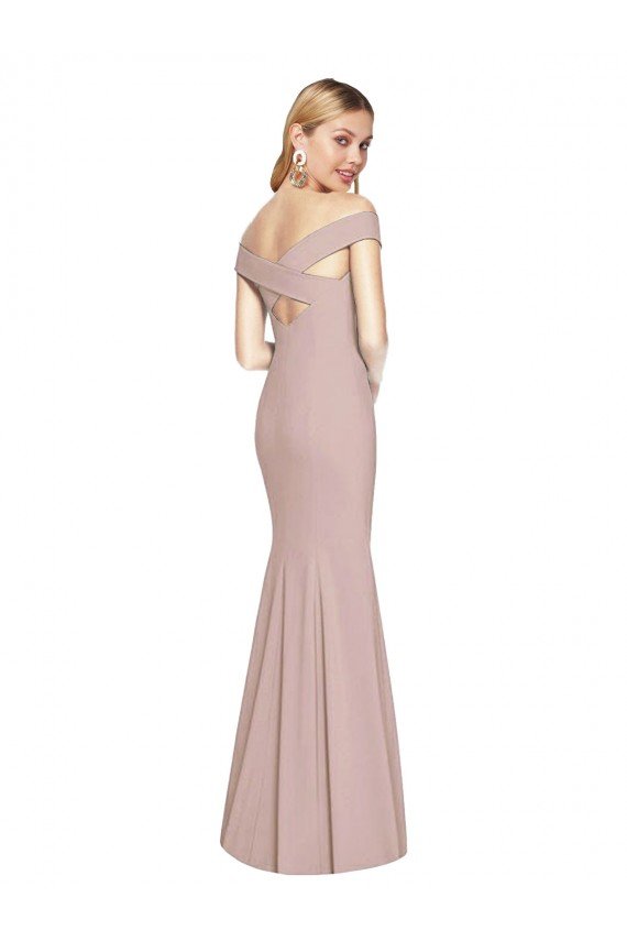 Off the Shoulder Criss Cross Back Trumpet Bridesmaid Dress / Prom Dress Bristol