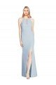 Full Length Sleeveless Halter Bridesmaid Dress / Prom Dress with Keyhole Back Bristol