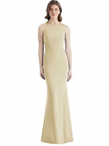 Criss Cross Twist Cutout Back Trumpet Bridesmaid Dress / Prom Dress Bristol