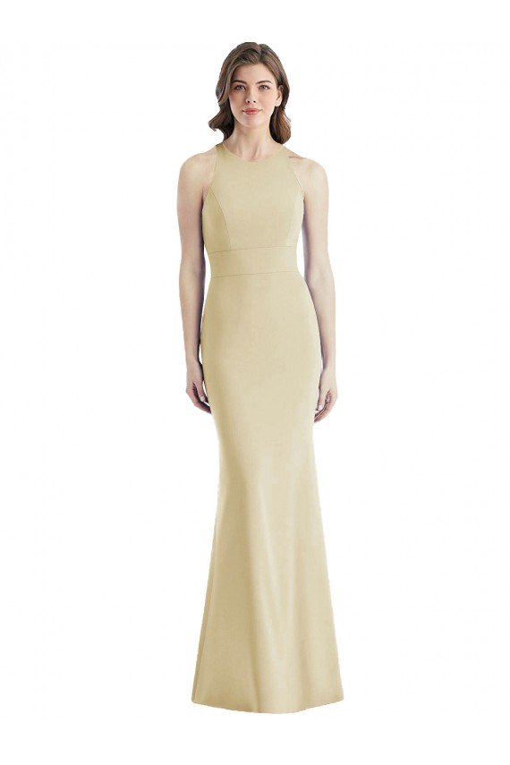 Criss Cross Twist Cutout Back Trumpet Bridesmaid Dress / Prom Dress Bristol