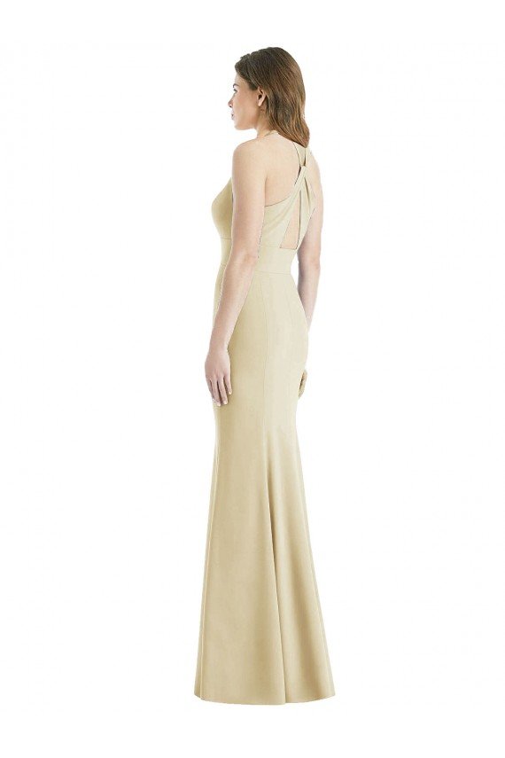Criss Cross Twist Cutout Back Trumpet Bridesmaid Dress / Prom Dress Bristol