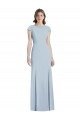 Bateau Neck Cap Sleeves Open Back Trumpet Bridesmaid Dress / Prom Dress Bristol