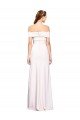 Criss Cross Off the Shoulder Formal Crepe Bridesmaid Dress / Prom Dress with Side Slit Bristol