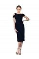 Draped Cross Shoulder Stretch Formal Crepe Cocktail Dress / Homecoming Dress Bristol