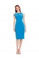 Sleeveless Formal Crepe Cocktail Dress / Homecoming Dress with Keyhole Off The Shoulder Detailing Bristol
