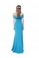 Off the Shoulder Formal Crepe Bridesmaid Dress / Prom Dress with Fitted Silhouette Bristol