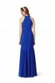 Halter V-Neck Long A-Line Formal Crepe Bridesmaid Dress / Prom Dress Bristol