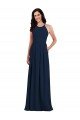 Criss Cross Back Crepe Halter Bridesmaid Dress with Pockets Bristol