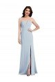 Strapless Notch Crepe Bridesmaid Dress / Prom Dress with Front Slit Bristol