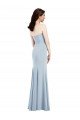 Strapless Notch Crepe Bridesmaid Dress / Prom Dress with Front Slit Bristol