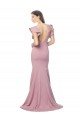 Flutter Sleeves Low V-Back High Round Neck Formal Crepe Bridesmaid Dress / Prom Dress Bristol
