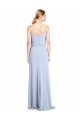 Feminine Cowl Neck Slim Floor Length Stretch Formal Crepe Bridesmaid Dress / Prom Dress Bristol