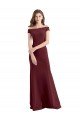 Off the Shoulder Fit and Flare Stretch Crepe Bridesmaid Dress / Prom Dress Bristol