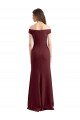 Off the Shoulder Fit and Flare Stretch Crepe Bridesmaid Dress / Prom Dress Bristol