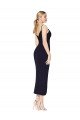 High Neck Spaghetti Straps Formal Crepe Short Cocktail Wrap Bridesmaid Dress / Prom Dress Bristol