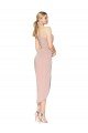 Knee Length One Shoulder Formal Crepe Short Wrap Bridesmaid Dress / Prom Dress Bristol