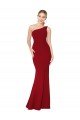One Shoulder Long High Neck Sleeveless Mermaid Formal Crepe Bridesmaid Dress / Prom Dress Bristol